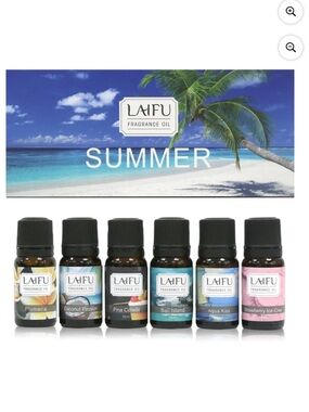 Summer Essential Oils Set for Diffuser  Aromatherapy Tropical Scents 6x10ml NIB